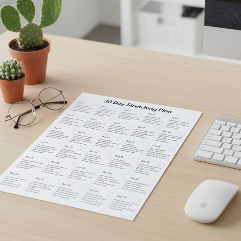 Printable 30 day desk stretch routine